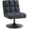 Produktbild: M MCombo Drehsessel Stuhl modern, Cocktailsessel Loungesessel Relaxsessel Clubsessel für Wohnzimmer Schlafzimmer, Mikrofaser-Stoff, 4812 (Dunkelgrau)