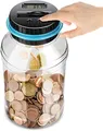 Produktbild: Digitale Sparschwein-Zähler Automatische Spardose Geld sparen Box Münze Spartopf Container mit LCD-Display und großer Kapazität (1,8 Liter)