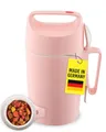 Produktbild: ROTPUNKT Thermobehälter für Essen 850 ml inkl. Löffel – Thermo Lunchbox Heiß & Kalt I Made in Germany I Hochwertiger Thermo Essensbehälter (Dirk 850, Flamingo)