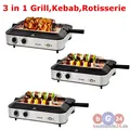 Produktbild: Elektrogrill 3in1 1600W Grill, Kebab, Rotisserie Multifunktionsgrill Kebapgrill