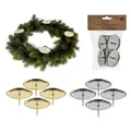 Produktbild: Kerzenhalter Kerze 4er-Set Dorn Ø 6 cm  Gold oder Silber Advent Gesteck Wehnacht