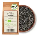 Produktbild: (18,98 EUR/kg) 500g BIO Sesam schwarz, Sesamsamen nicht geröstet & ohne Zusätze