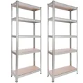 Produktbild: AREBOS 2er Set Schwerlastregal Kellerregal Steckregal Lagerregal Werkstattregal
