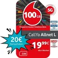 Produktbild: Vodafone Prepaid CallYa L|100 GB|20 EUR Startguthaben|ohne Vertrag|5G-Netz