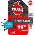 Produktbild: Vodafone Prepaid CallYa L|100 GB|20 EUR Startguthaben|ohne Vertrag|5G-Netz