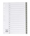 Produktbild: 5er Set 15-teiliges Register/Trennblätter aus PP, DIN A4 mit Zahlen 1-15, volldeckend + praktischem Deckblatt aus stabilem Papier zum Beschriften. Trenn-Blätter für die Ordner-Organisation im Büro