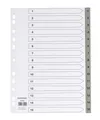 Produktbild: 5er Set 15-teiliges Register/Trennblätter aus PP DIN A4 mit Zahlen 1-15 volld...