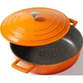 Produktbild: Bräter STONELINE, orange (orange, grau), H:10cm Ø:28cm, Töpfe, 28 cm, Induktion