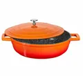 Produktbild: STONELINE Gourmet Bräter 28cm Bräter mit Aluguss-Deckel rund orange II Wahl20093
