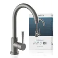Produktbild: SCHÜTTE 79162 Spültischarmatur CORNWALL, Wasserhahn Küche, Energiesparfunktion, 360° schwenkbar, ideal auch für Doppelspülbecken, Graphit matt