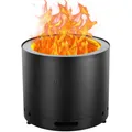 Produktbild: VEVOR Rauchfreier Feuerstellenofen, Lagerfeuer, H: 32 cm x D: 38 cm, Holzkamine mit abnehmbarer Aschepfanne, tragbare Feuerstelle für den Außenbereich aus SUS430 Edelstahl, ideal