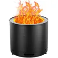 Produktbild: VEVOR Rauchfreier Feuerstellenofen, Lagerfeuer, H: 32 cm x D: 38 cm, Holzkamine mit Abnehmbarer Aschepfanne, tragbare Feuerstelle für den Außenbereich aus SUS430 Edelstahl