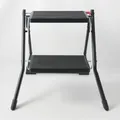 Produktbild: Steinbach Trittleiter 2 Stufen Klappbar schwarz Matt (Trittleiter, 48.50 cm) (130172)