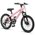 Produktbild: Licorne Bike Thunder Premium Mountainbike in 20, 24, 26, 27.5 und 29 Zoll Fahrrad für Mädchen Jungen Herren und Damen Discbremse Farbe:Rosa;Größe:20 Zoll