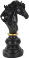 Produktbild: Mauro Ferretti Schachfigur Pferd 14x11x27 cm schwarz gold Dekoration