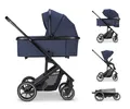 Produktbild: Osann Kombi-Kinderwagen Juntos, Kinderwagen 2in1 inkl. Babywanne, Sportsitz, Regenverdeck, leicht klappbar- Cobalt