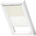Produktbild: VELUX Original Dachfenster Duo Verdunkelungsrollo für CK02, Hellbeige, mit weißer Führungsschiene