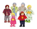 Produktbild: Hape Puppenfamilie Preisgekröntes Puppenfamilien-Set, einzigartiges Zubehör für 