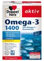 Produktbild: ✅ Doppelherz Omega-3 1400,Hochdosiertes Omega-3-Konzentrat Vitamin E 30 Kapseln✅