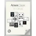 Produktbild: Bilderrahmen Athos Classic+, Silber, Metall, Kunststoff, Papier, Holzwerkstoff, rechteckig, 15x20x1.8 cm, Bilder und Zubehör, Bilderrahmen, Bilderrahmen Kunststoff