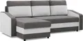 Produktbild: Ecksofa mit Schlaffunktion Orion, Universelle Seite, Grau + Weiß