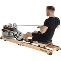 Produktbild: Tectake Holzrudergerät Titan xr2 Aus Massiver Buche  Klappbar 6 Schwierigkeitsstufen  Belastbarkeit 150 kg  195 x 51 50 x 44 50 cm Braun Schwarz