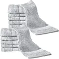Produktbild: REDBEST Seiftuch 12er-Pack Chicago Silber Größe 30x30 cm - saugstark, strapazierfähig, ideal für Reisen, Sport (weitere Farben)