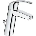 Produktbild: Grohe Eurosmart Einhand-Waschtischbatterie mittelhoch versenkbare Kette chrom - 23322001 - Silber
