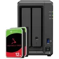 Produktbild: Synology DS725+ 24TB Seagate IronWolf Pro NAS-Bundle NAS inkl. 2x 12TB Seagate IronWolf Pro 3.5 Zoll SATA Festplatte