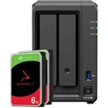 Produktbild: Synology DS725+ 12TB Seagate IronWolf NAS-Bundle NAS inkl. 2x 6TB Seagate IronWolf 3.5 Zoll SATA Festplatte