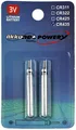 Produktbild: Stabbatterie CR435 für Elektroposen, Anglerposen, Bissanzeiger 2er Blister, Lithium, 3V