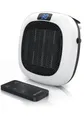 Produktbild: Brandson Keramikheizlüfter Steckdosen Mini Heizlüfter, Mini Keramikheizgerät, Temperaturregelung, 700 W, Mit Fernbedienung, Ventilatorfunktion, Timer und Sicherheitsschalter