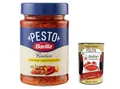 Produktbild: 6x Pesto Rustico Mediterraneo 200g Glutenfreie Italienische Pasta-Sauce mit Zucchini, Paprika und Tomaten, vegane/vegetarische Pesto für Brot und Bruschetta 200g + Italian Gourmet polpa 400g