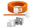 Produktbild: ARLI Netzwerk-Adapter, 2500 cm, Cat7 Verlegekabel 25 m Halogenfrei Netzwerkkabel + 1 x Netzwerkdose