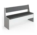 Produktbild: Vicco Sitzbank Roman, Weiß/Anthrazit, 136 x 42 cm (1-St)