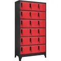 Produktbild: Schließfachschrank Anthrazit und Rot 90x40x180 cm Stahl - Vidaxl