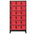 Produktbild: vidaXL Mehrzweckschrank Schließfachschrank Anthrazit und Rot 90x40x180 cm Stahl