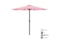 Produktbild: casa.pro Sonnenschirm, »Szeged« Kurbelschirm 230x300cm Pastellrosa