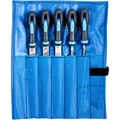 Produktbild: Werkstattfeilen-Satz 5-teilig mit Ergonomie-Feilenheft in Rolltasche