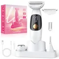 Produktbild: Rasierer Damen,3-In-1 Intimrasierer für Frauen & Gesichtshaarentferner für Frauen,IPX7 Wasserdicht, Nass&Trocken,Damenrasierer Elektrisch für Bikinizone,Achseln,Beine,Bikini Trimmer mit USB Aufladung