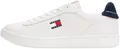 Produktbild: TOMMY JEANS Herren Cupsole Sneaker Archive '98 aus Leder, Mehrfarbig (RWB), 45