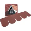 Produktbild: Biberschwanz Dachschindeln, Rund 1m x 32cm, 20 Stück, Bitumenschindeln für Gartenhaus, Carport - Rot - Daprona