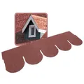Produktbild: DAPRONA 20x Bitumen Dachschindeln Biberschwanz Rot 1 m x 32 cm - 2,6 m² selbstklebend mit Glasvlieseinlage - wetterfest & UV-beständig für Gartenhaus, Carport, Garage, Pavillon