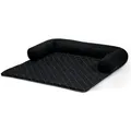 Produktbild: lous Hundematte Sofaschutz, Sofadecke mit Rand - Hundedecke, Hundebett, Hergestellt in Deutschland - waschbar bis 90° C schwarz 97 cm x 117 cm