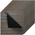 Produktbild: VEVOR Teppichfliesen 609,6 x 609,6 x 6 mm, 24er-Pack, modularer Teppichboden mit Fläche von 9 m2, Teppich Bodenbelag, einfacher DIY-Austausch für Wohnzimmer und Büro, Dunkelbraun