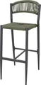 Produktbild: Bolero Eden PE Twist Rattan Outdoor Barhocker Grün (2 Stück)
