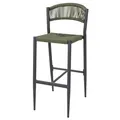 Produktbild: Bolero Eden PE Twist Rattan Outdoor Barhocker Grün (2 Stück)