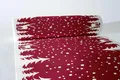 Produktbild: Sovie HORECA Tischläufer MARVIN in Bordeaux aus Linclass-Airlaid, 40cm x 24m, 1 Stück, perforiert alle 120cm, weihnachtliches Design mit Hirsch, Schneeflocken und Tannenwald, festliche Tischdekoration