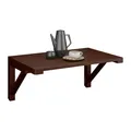 Produktbild: Relaxdays Klapptisch Wand, BxT: 60 x 40 cm, Holz, Esstisch, Schreibtisch, platzsparend klappbar, Wandtisch Küche, braun