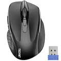 Produktbild: TECKNET Kabellose Maus Pro 2.4G 2600 DPI Wireless Maus 6 Tasten mit Nano Empfänger, 24 Monate Batterielaufzeit, 5 Einstellbare DPI-Pegel für PC Laptop iMac MacBook Microsoft Pro, Office Home